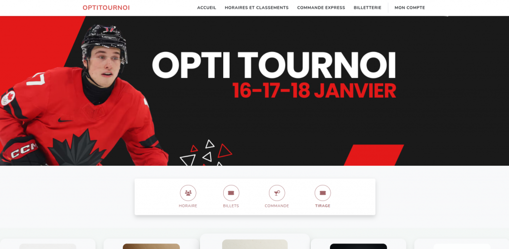 Capture d'écran du site